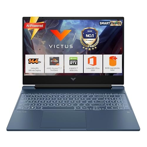 HP Victus 15 Ryzen 7 7445HS gaming laptop with RTX 3050 6GB