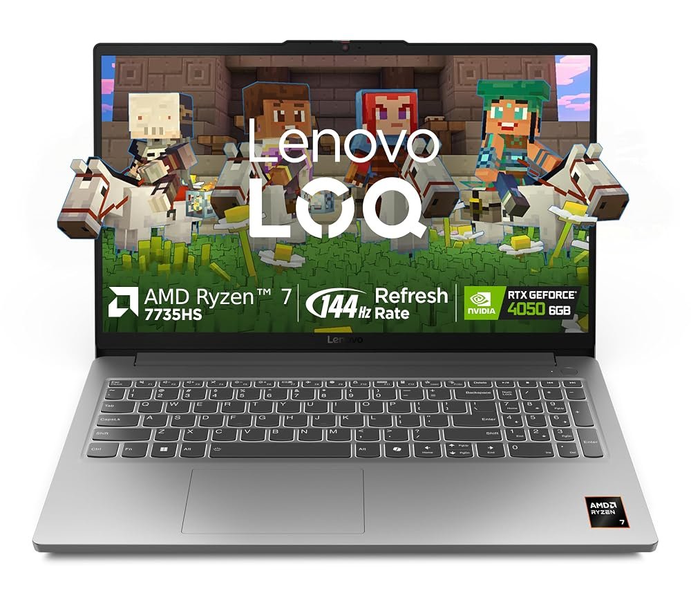Lenovo LOQ Essential gaming laptop with AMD Ryzen 7 7735HS and RTX 4050