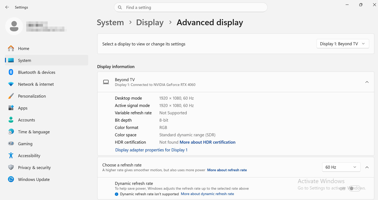 how to check graphics card in laptop windows 11 display setting
