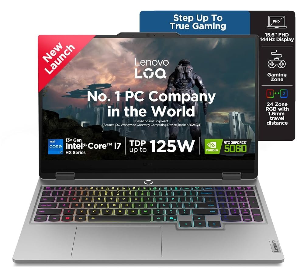 Lenovo LOQ Core i7-13650HX gaming laptop with RTX 5060